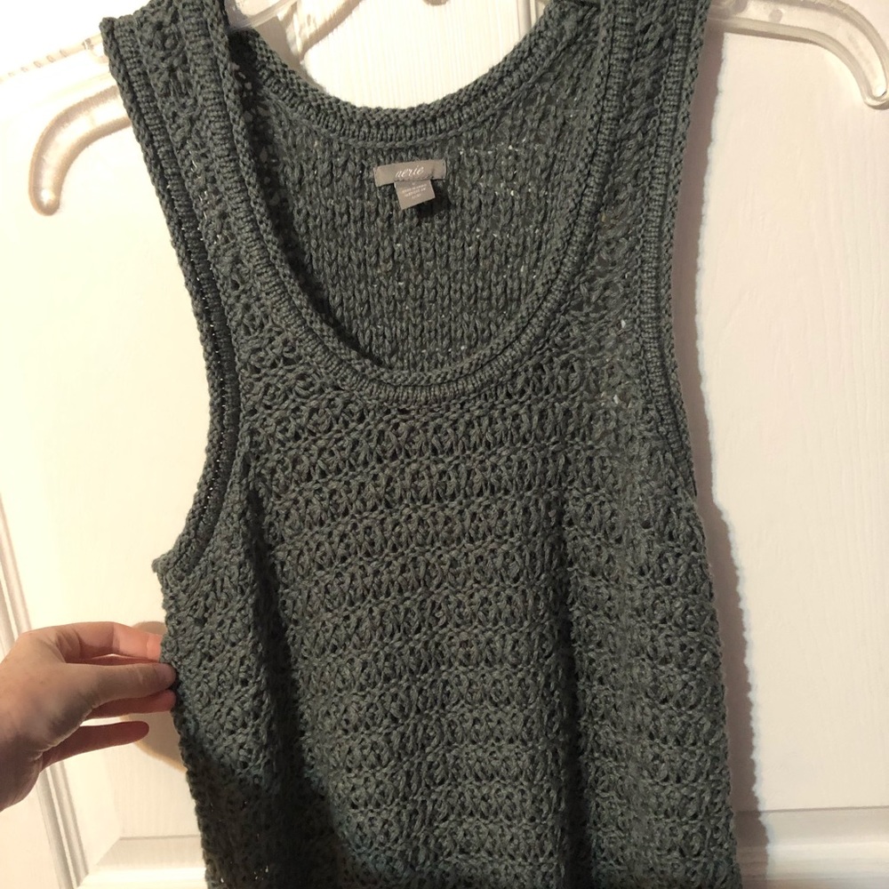 NEVER WORN Aerie woven knit tank